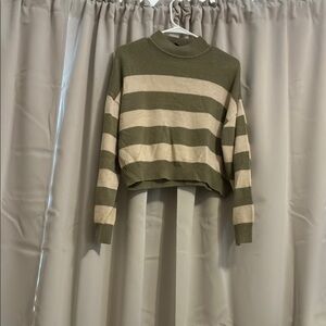 Divided Green and Cream Knit Cardigan